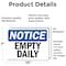 Signmission Empty Daily, 10 in W x Rectangle, Vinyl Decal OS-2PACK-NS-D-710-L-12025 - alternate 5